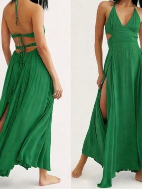 free people golden chalice maxi dress Golden Gatherings Pleated Satin Maxi Dress – VICI